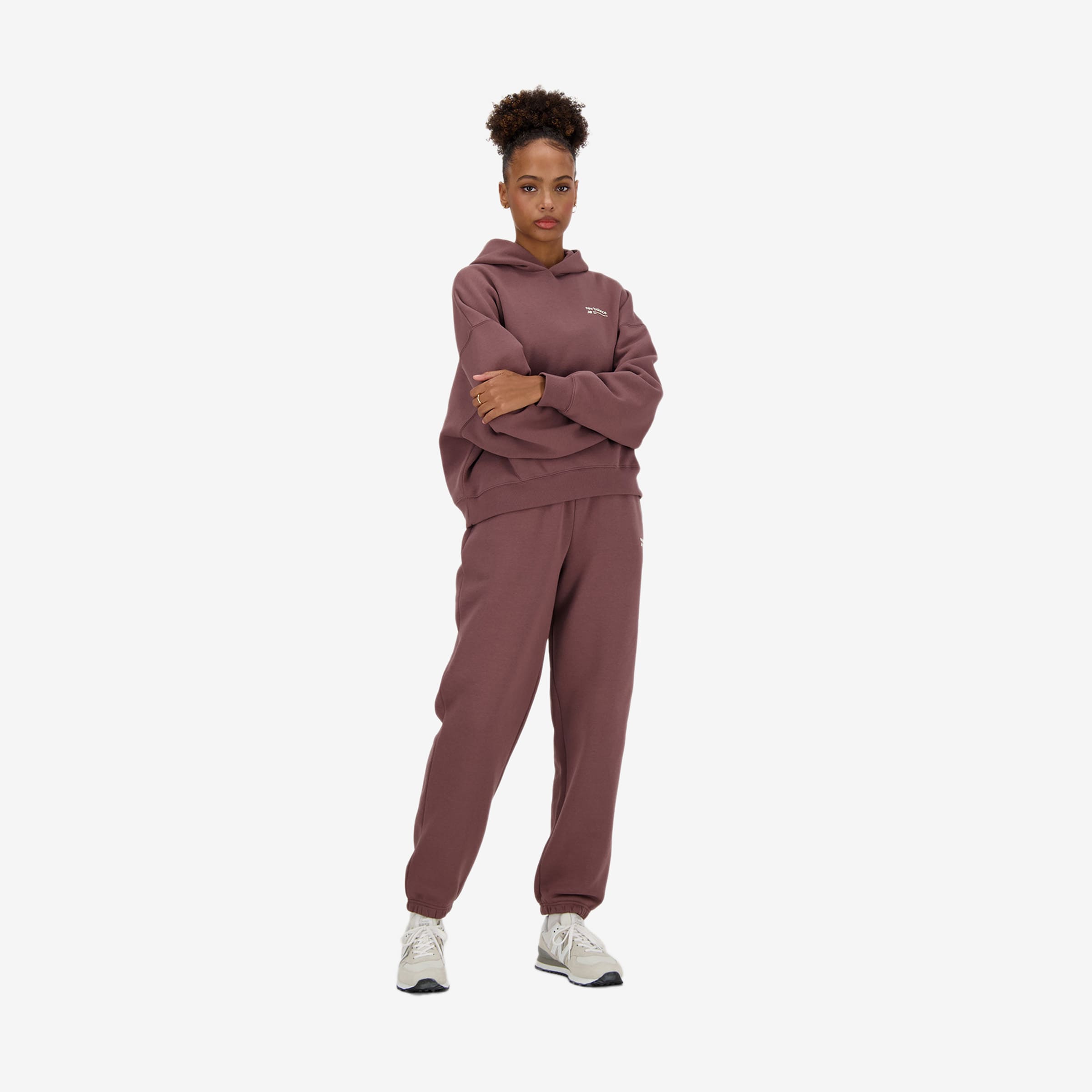 Women's New Balance Linear Heritage Brushed Hoodie